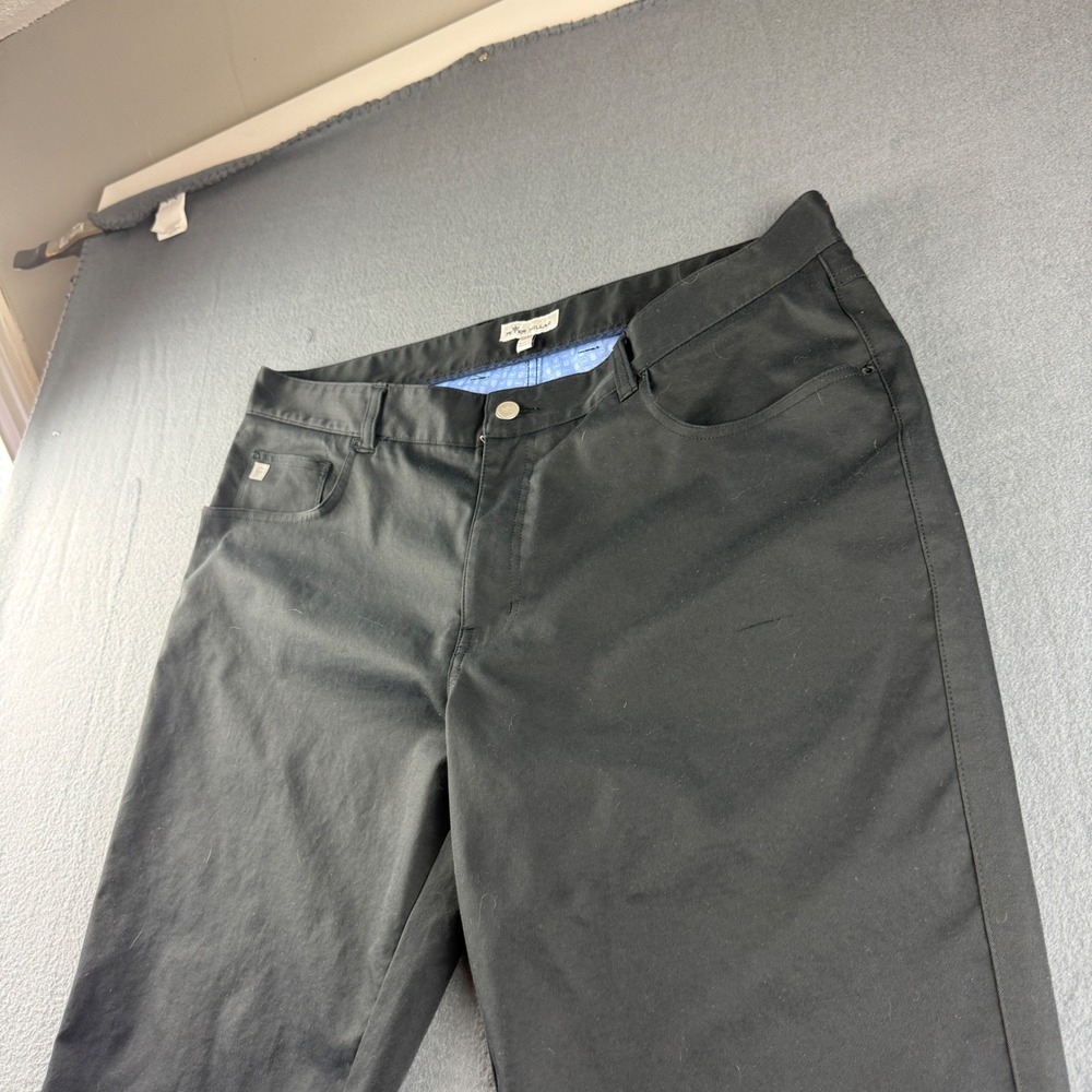 Peter Millar Pants Men's 38x32 (Fits 39x28) Black eb66 Golf Performance Stretch